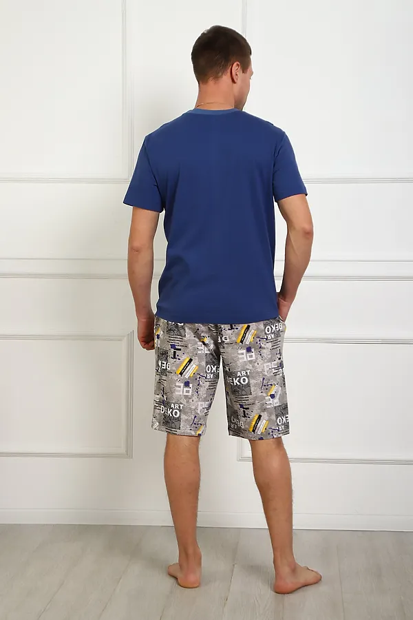 Костюм с шортами 1103 НАТАЛИ, синий - фото 2