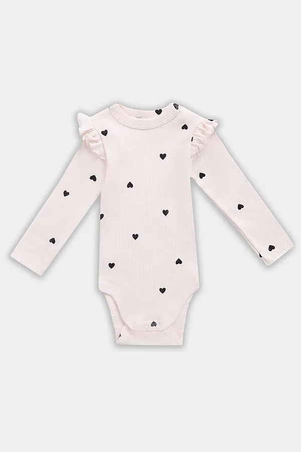 Боди детское (2шт.) MARK FORMELLE, красный +сердца на св.розовом - фото 2