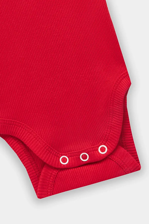 Боди детское (2шт.) MARK FORMELLE, красный +сердца на св.розовом - фото 2
