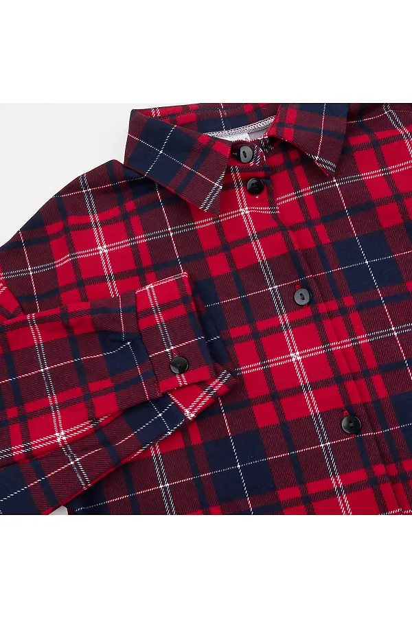 Рубашка футер 2х нитка начес YOULALA, красный - фото 2