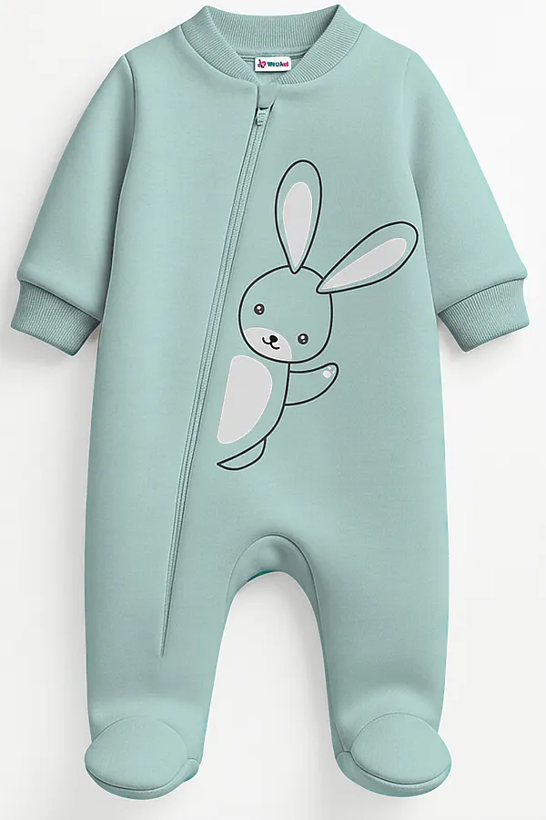 Комбинезон футер 3х нитка начёс YOULALA, ментол - фото 2