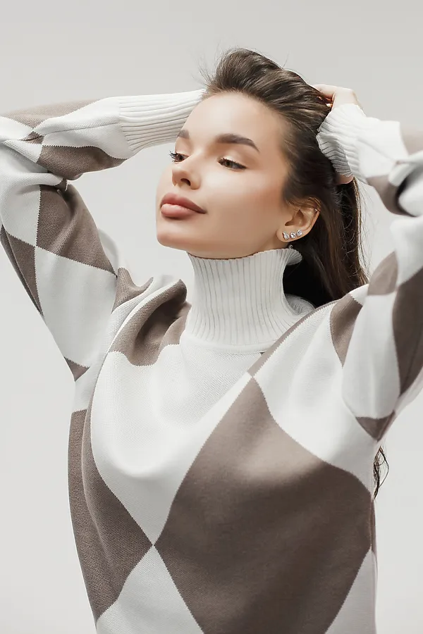 Костюм с брюками Вязаный с брюками НАТАЛИ, коричневый - фото 2