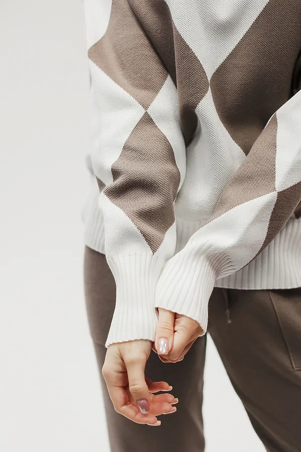 Костюм с брюками Вязаный с брюками НАТАЛИ, коричневый - фото 2