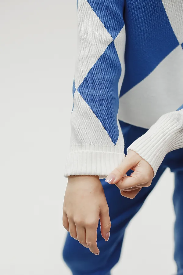 Костюм с брюками Вязаный с брюками НАТАЛИ, голубой - фото 2