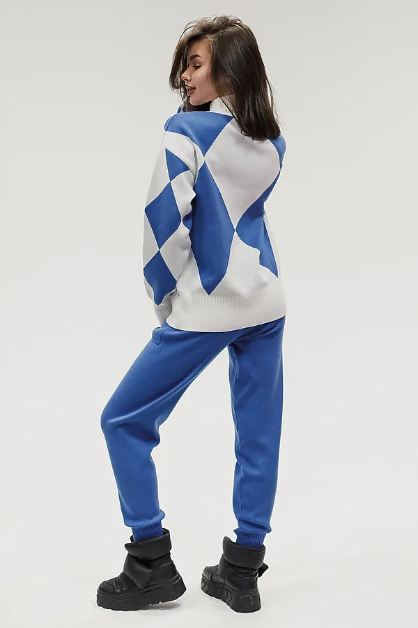 Костюм с брюками Вязаный с брюками НАТАЛИ, голубой - фото 2