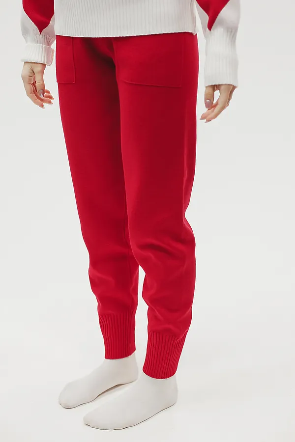 Костюм с брюками Вязаный с брюками НАТАЛИ, красный - фото 2