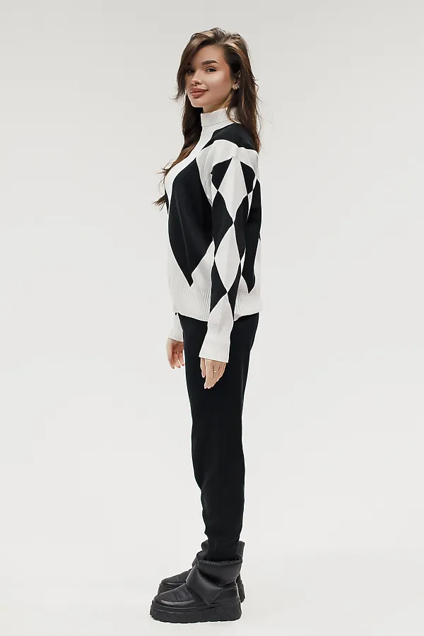 Костюм с брюками Вязаный с брюками НАТАЛИ, черный - фото 2