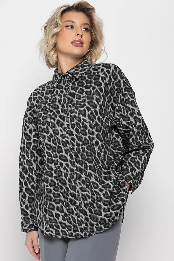 Рубашка Дарлин LADY TAIGA, серо-черная - фото 2