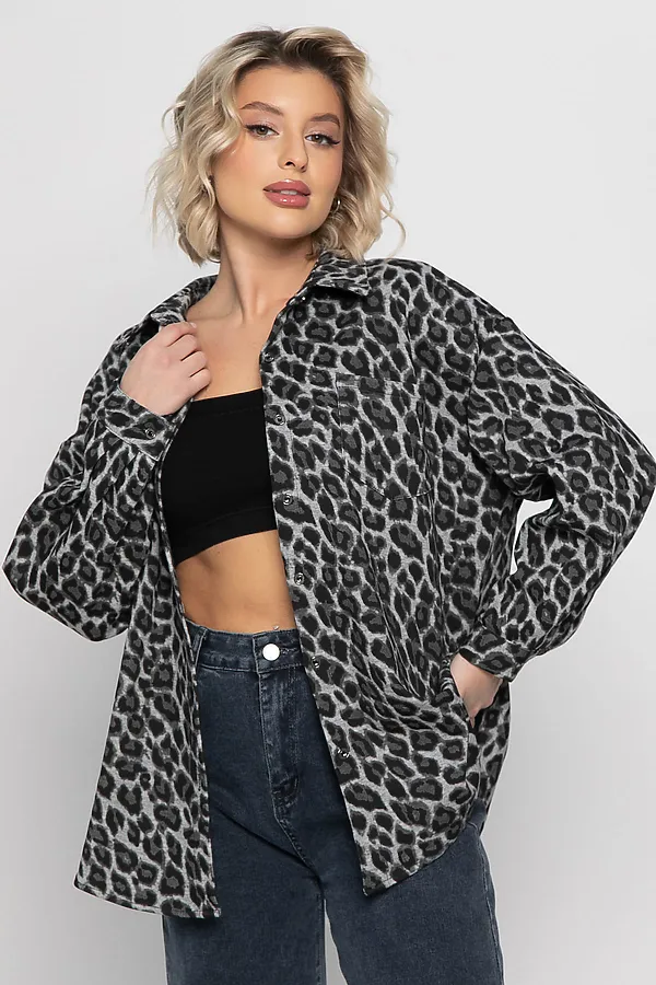 Рубашка Дарлин LADY TAIGA, серо-черная - фото 2