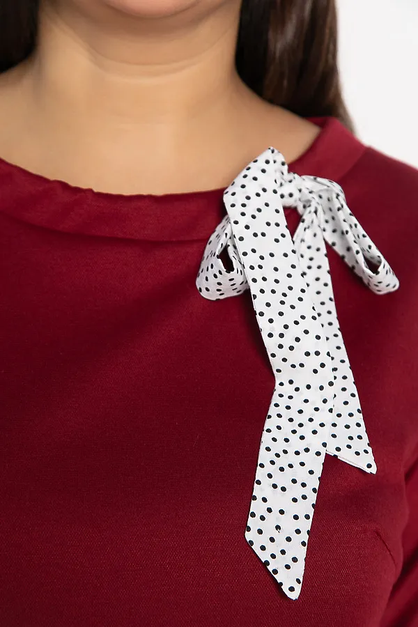 Блуза Федерика LADY TAIGA, бордово-белая - фото 2