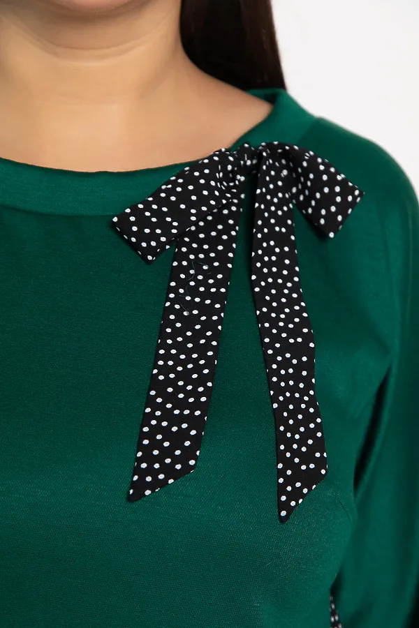 Блуза Федерика LADY TAIGA, изумрудно-черная - фото 2