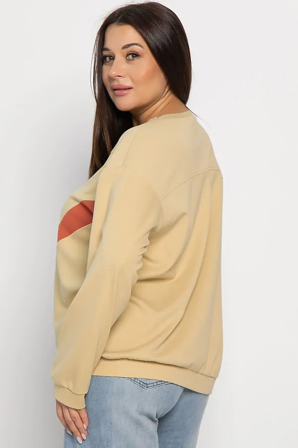 Свитшот Ритм города LADY TAIGA, бежевый - фото 2