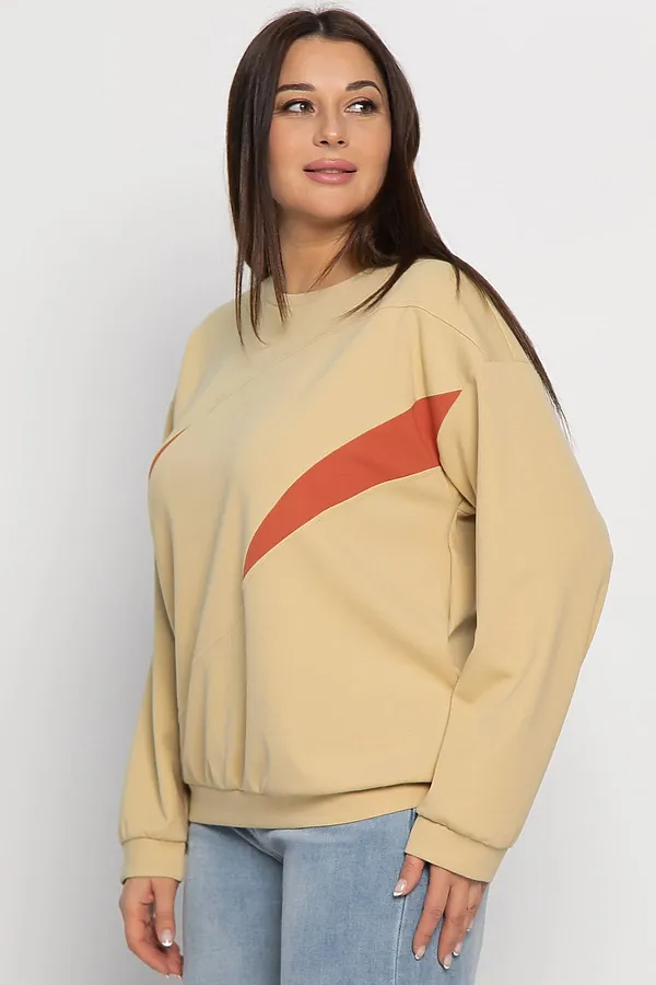 Свитшот Ритм города LADY TAIGA, бежевый - фото 2