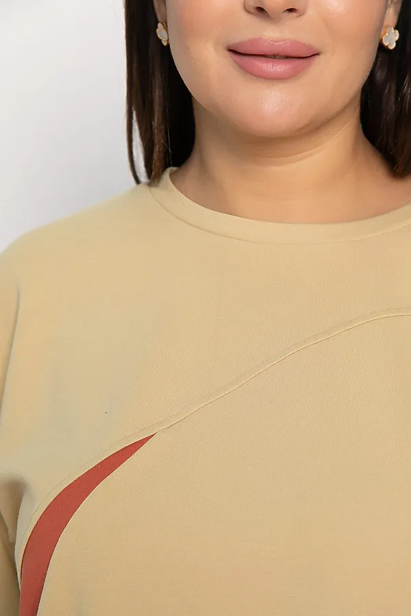 Свитшот Ритм города LADY TAIGA, бежевый - фото 2