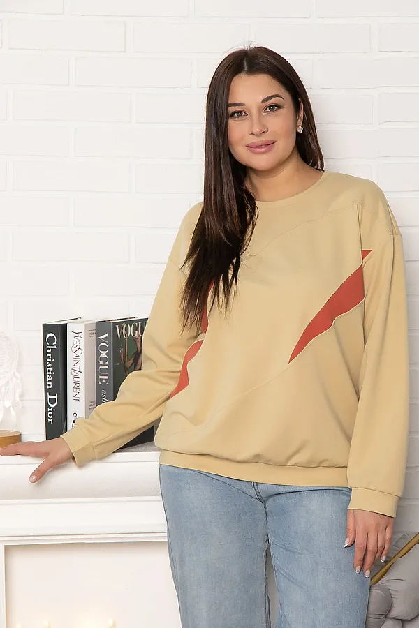 Свитшот Ритм города LADY TAIGA, бежевый - фото 2