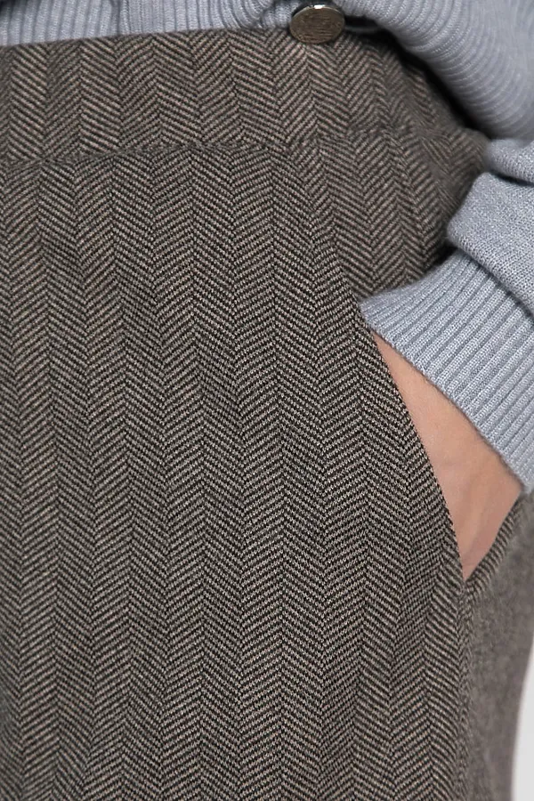 Брюки прямые Лиора LADY TAIGA, коричневые - фото 2