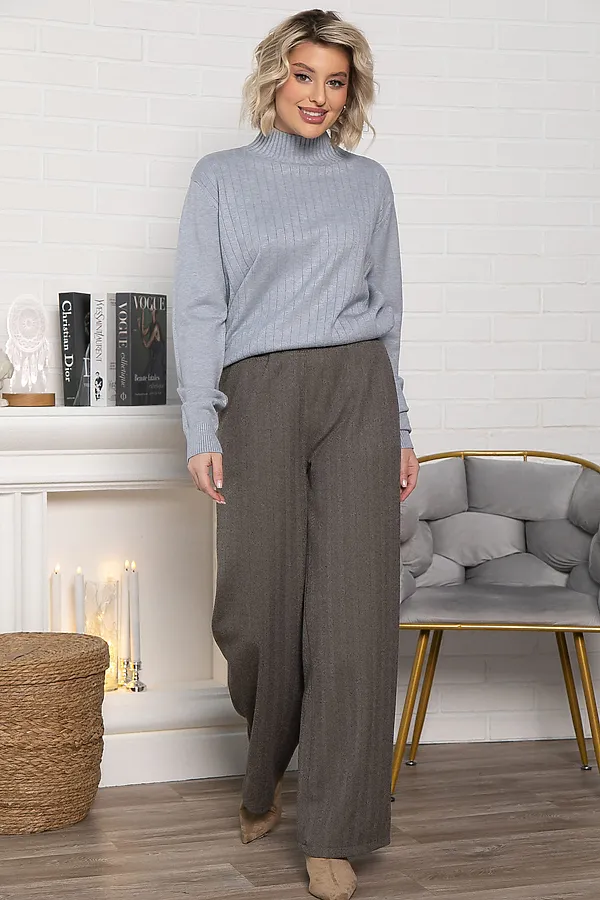 Брюки прямые Лиора LADY TAIGA, коричневые - фото 2