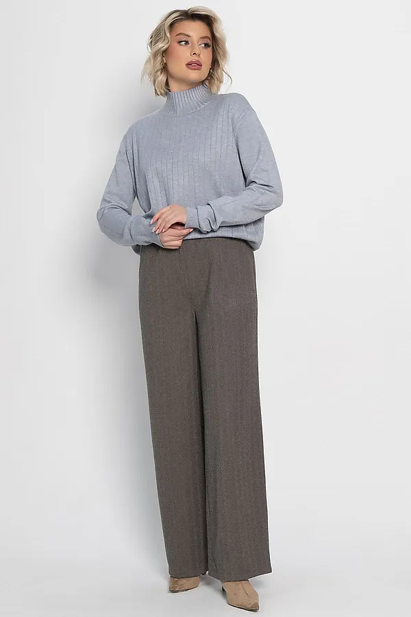 Брюки прямые Лиора LADY TAIGA, коричневые - фото 2