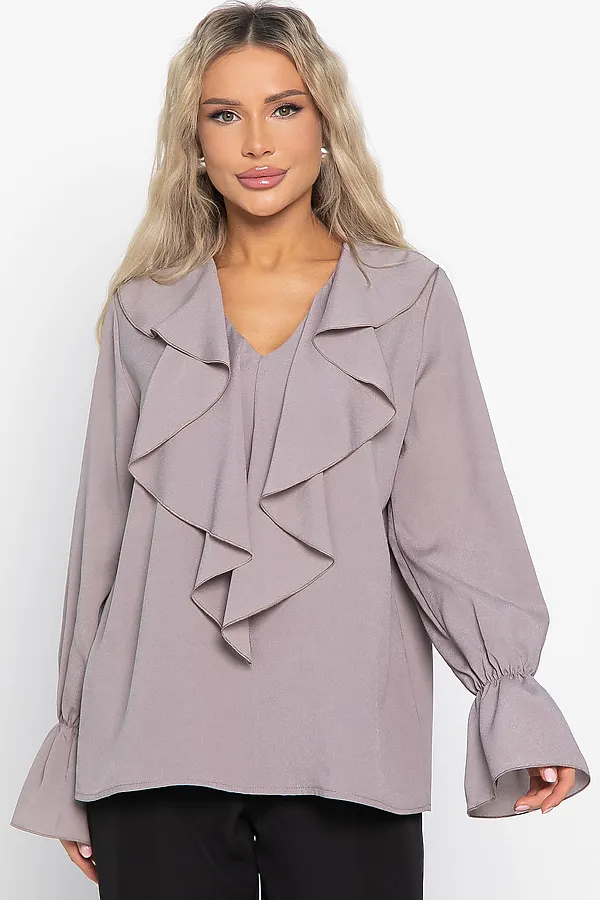   Блуза шифоновая Вэнси LADY TAIGA, бежевая - фото 2