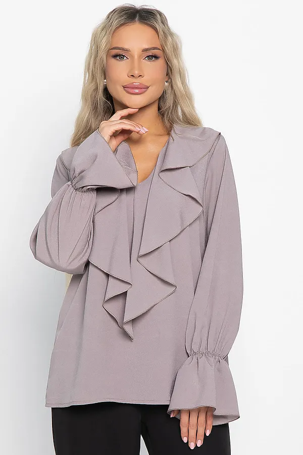   Блуза шифоновая Вэнси LADY TAIGA, бежевая - фото 2