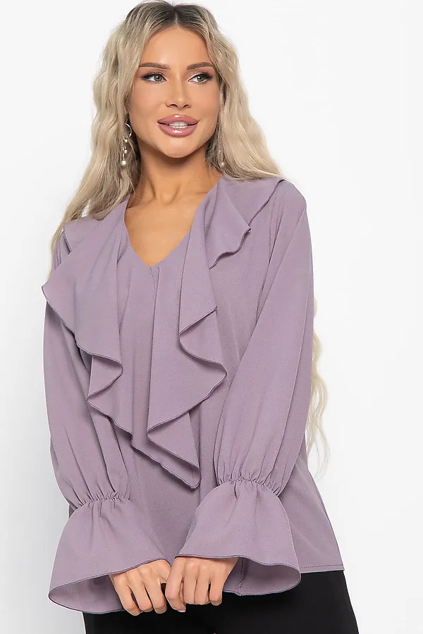 Блуза шифоновая Вэнси LADY TAIGA, пудра - фото 2