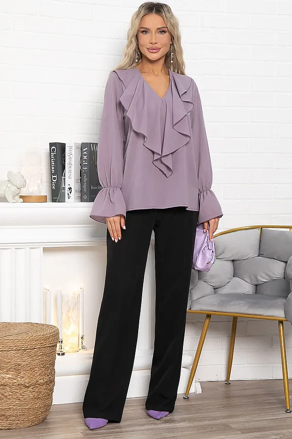 Блуза шифоновая Вэнси LADY TAIGA, пудра - фото 2