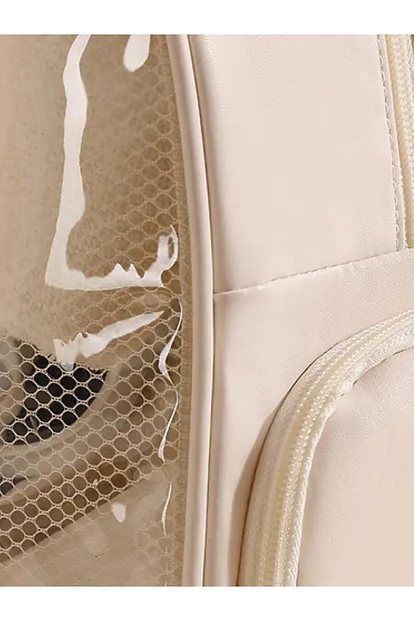 Kristaller Сумка-косметичка унисекс прозрачная с отделением для обуви, бежевый KRISTALLER, бежевый - фото 2