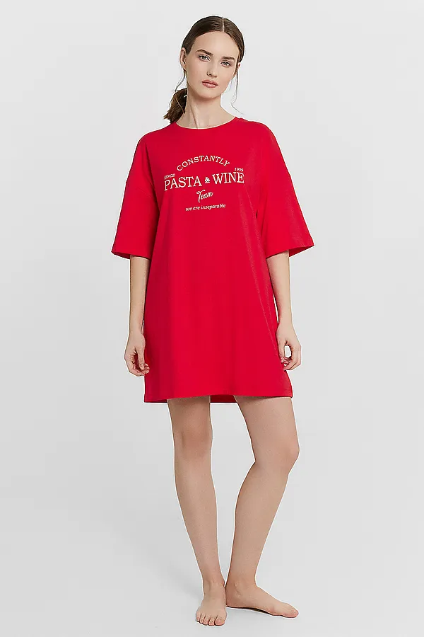 Туника женская MARK FORMELLE, красный +печать1 - фото 2