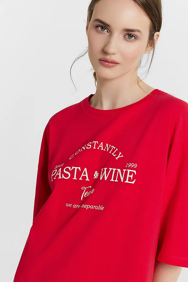 Туника женская MARK FORMELLE, красный +печать1 - фото 2