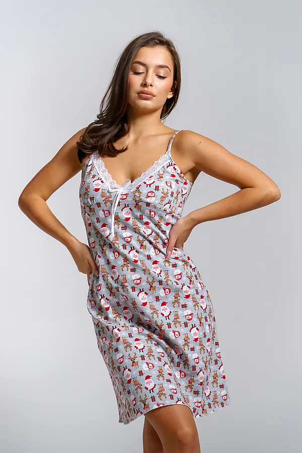 Сорочка Морозко НАТАЛИ, серый - фото 2