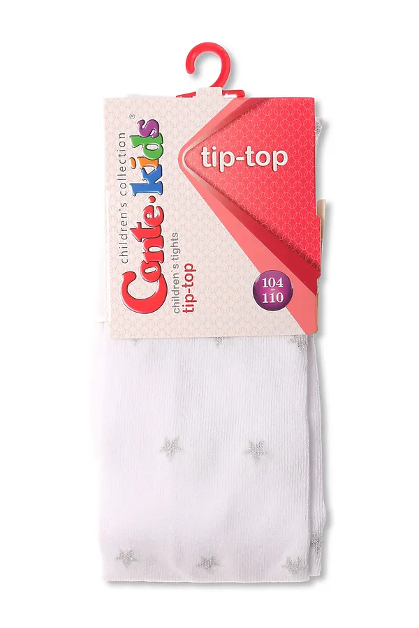 Conte-kids TIP-TOP Хлопковые колготки с люрексом CONTE KIDS, white - фото 2