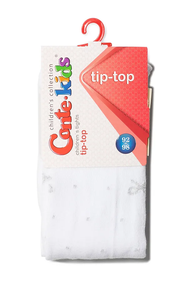 Conte-kids TIP-TOP Хлопковые колготки с люрексом CONTE KIDS, white - фото 2
