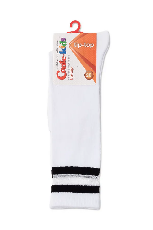 Conte-kids Однотонные хлопковые гольфы со вставками из прозрачной сетки TIP-TOP CONTE KIDS, white - фото 2