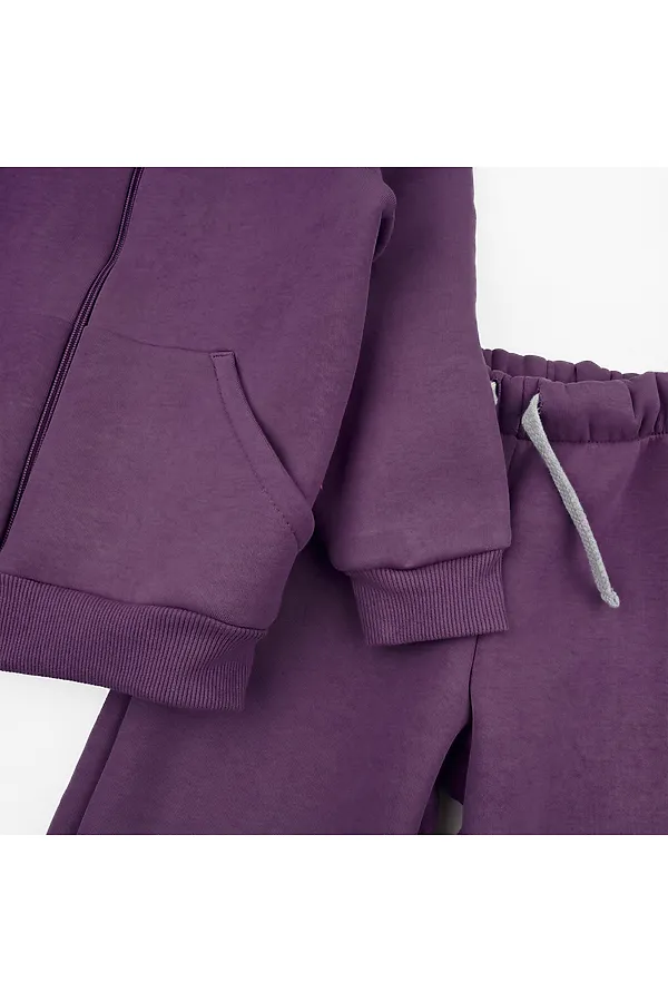 Костюм футер 3х нитка начёс YOULALA, фиолетовый - фото 2