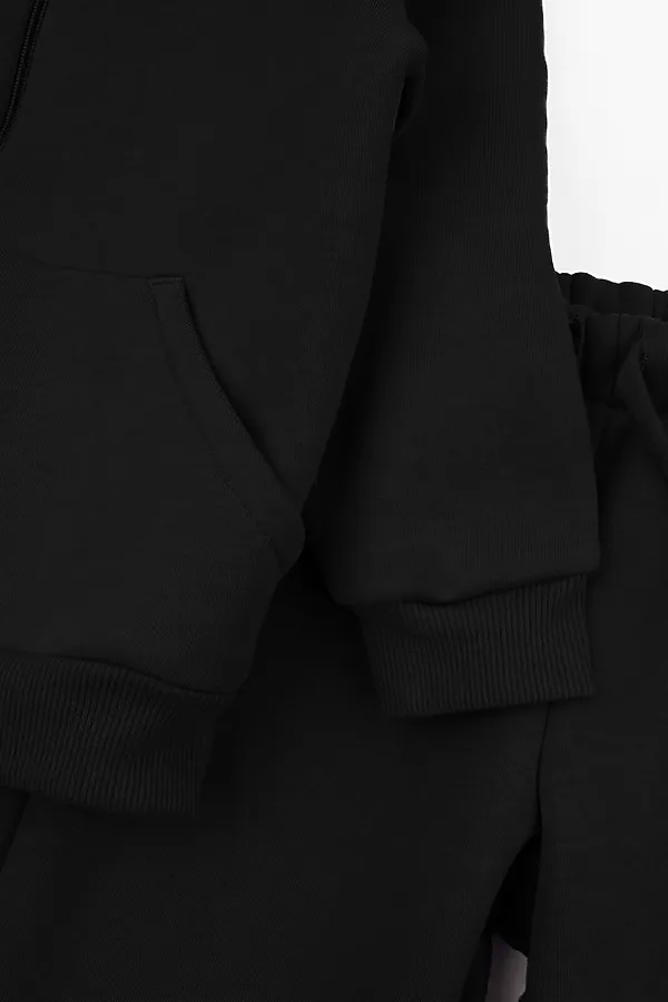 Костюм футер 3х нитка начёс YOULALA, черный - фото 2