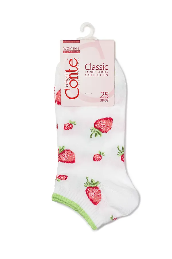 CONTE CLASSIC Короткие хлопковые носки CONTE ELEGANT, white - фото 2