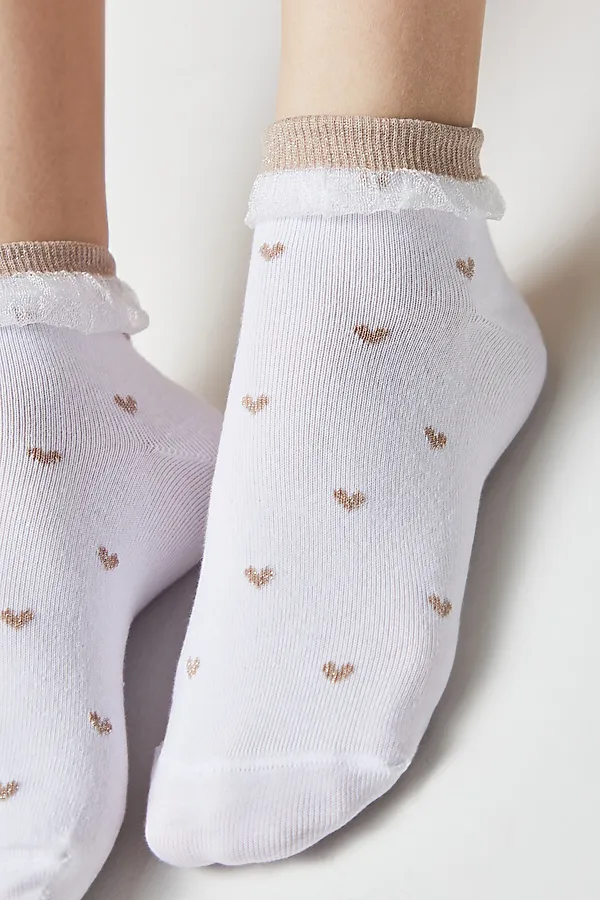 Носки женские CONTE Носки с воздушным ботом и люрексом CLASSIC CONTE ELEGANT, white - фото 2