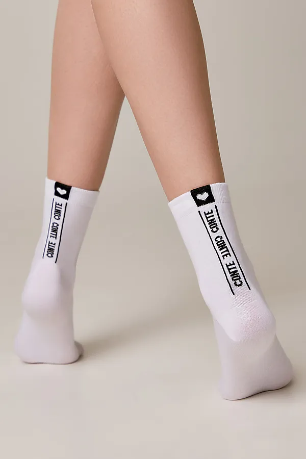 CONTE CLASSIC Хлопковые носки с рисунком "CONTE" CONTE ELEGANT, white - фото 2
