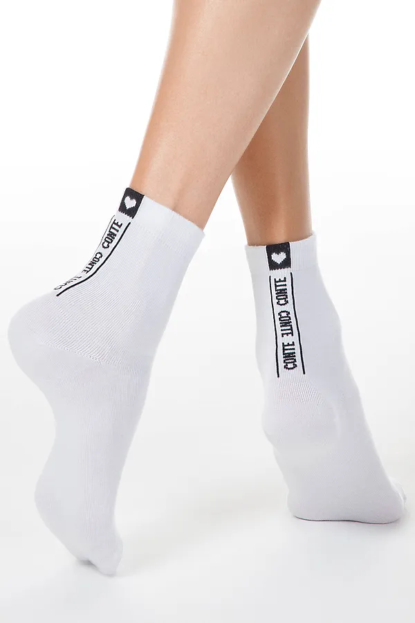 CONTE CLASSIC Хлопковые носки с рисунком "CONTE" CONTE ELEGANT, white - фото 2