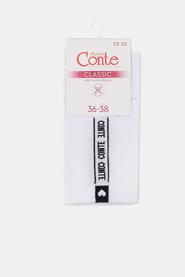 CONTE CLASSIC Хлопковые носки с рисунком "CONTE" CONTE ELEGANT, white - фото 2