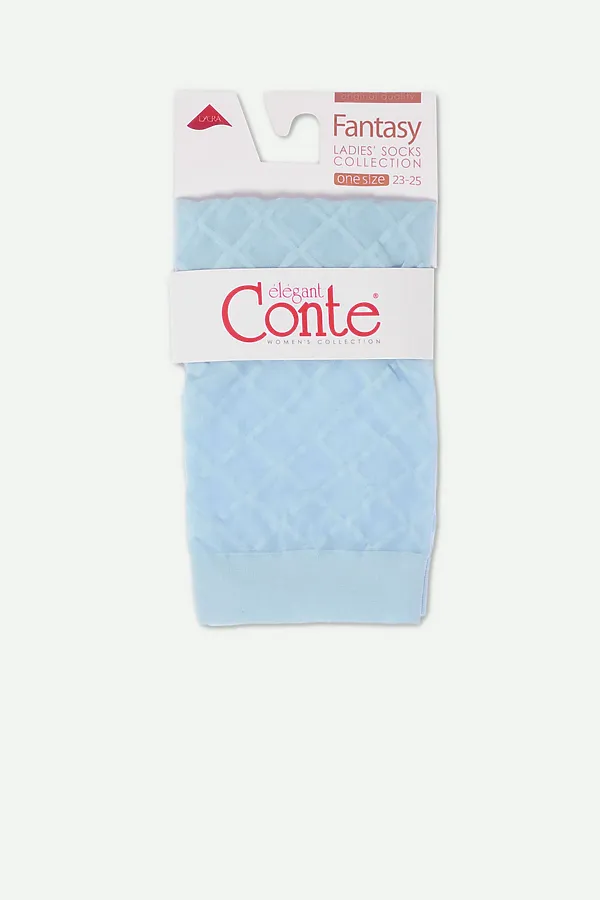 CONTE FANTASY Носки в крупные ромбы CONTE ELEGANT, light grey - фото 2
