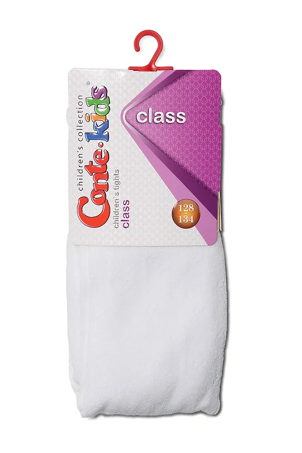 Conte-kids CLASS Lycra® Тонкие хлопковые колготки CONTE KIDS, white - фото 2