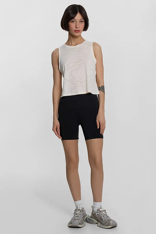 Топ женский спортивный MARK FORMELLE, линии на молочном - фото 2