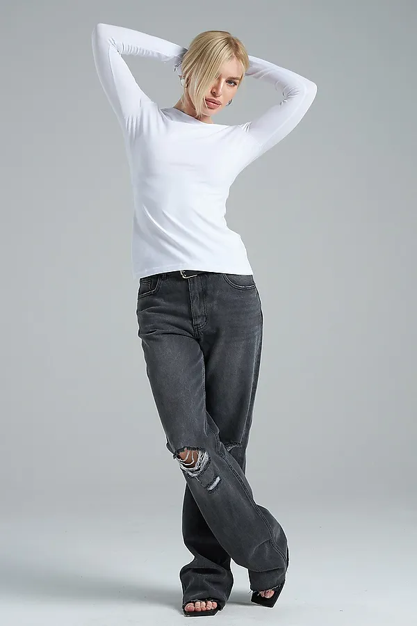 Лонгслив повседневный skims НАТАЛИ, белый - фото 2