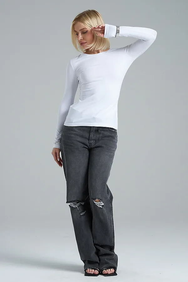 Лонгслив повседневный skims НАТАЛИ, белый - фото 2