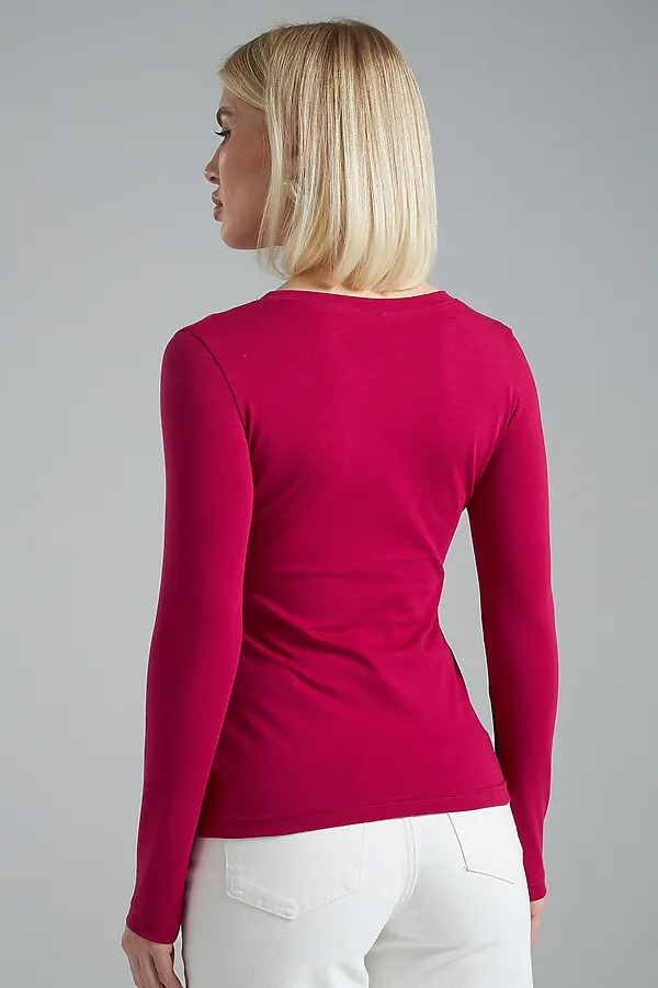 Лонгслив повседневный skims НАТАЛИ, фуксия - фото 2