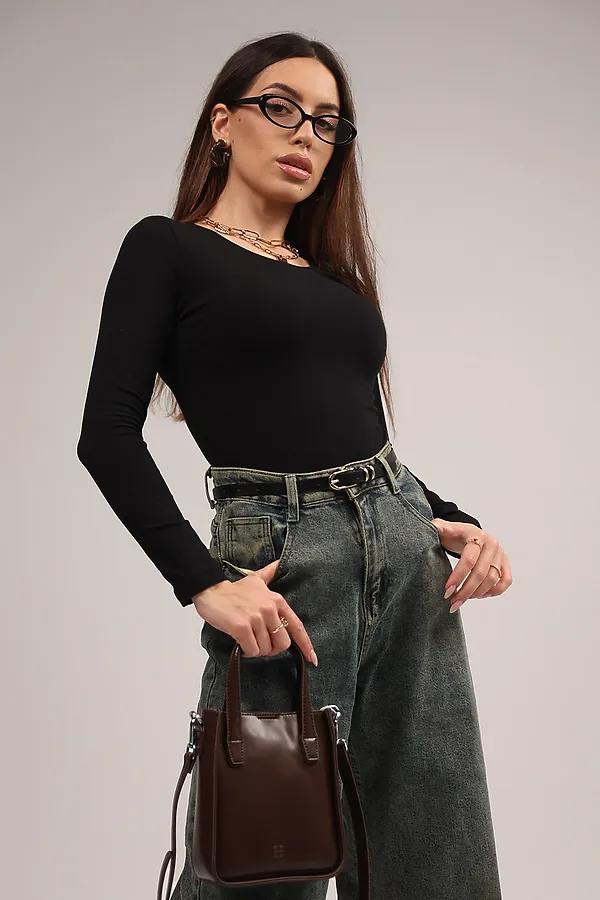 Лонгслив повседневный skims НАТАЛИ, черный - фото 2