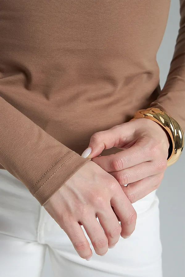 Лонгслив повседневный skims НАТАЛИ, мокко - фото 2