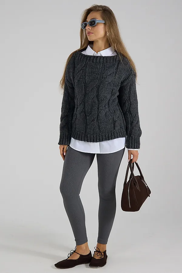 Джемпер Кристина НАТАЛИ, темно-серый - фото 2