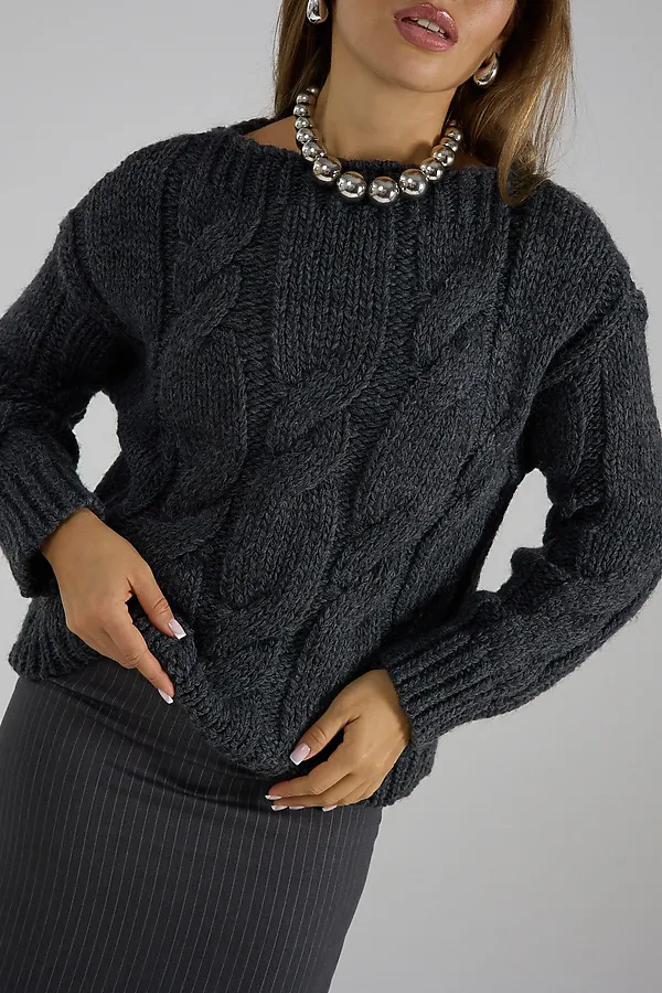 Джемпер Кристина НАТАЛИ, темно-серый - фото 2